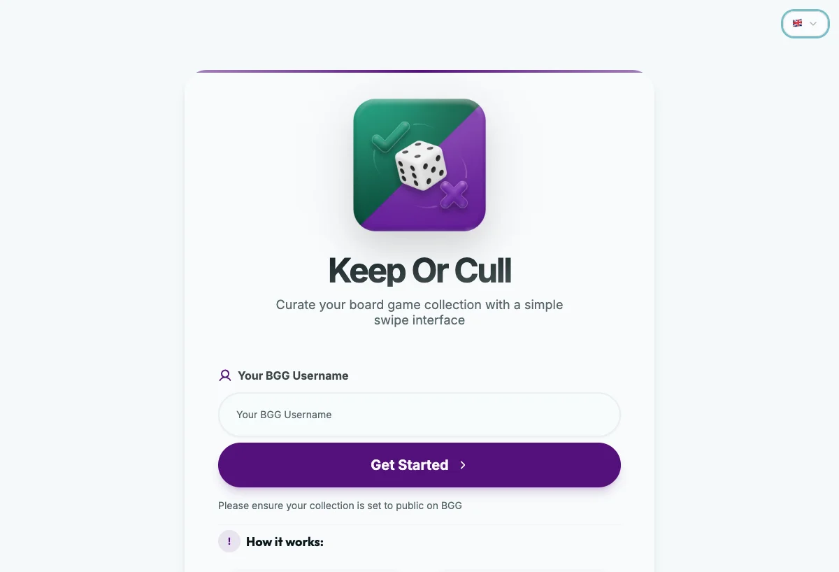 KeepOrCull Landing Page